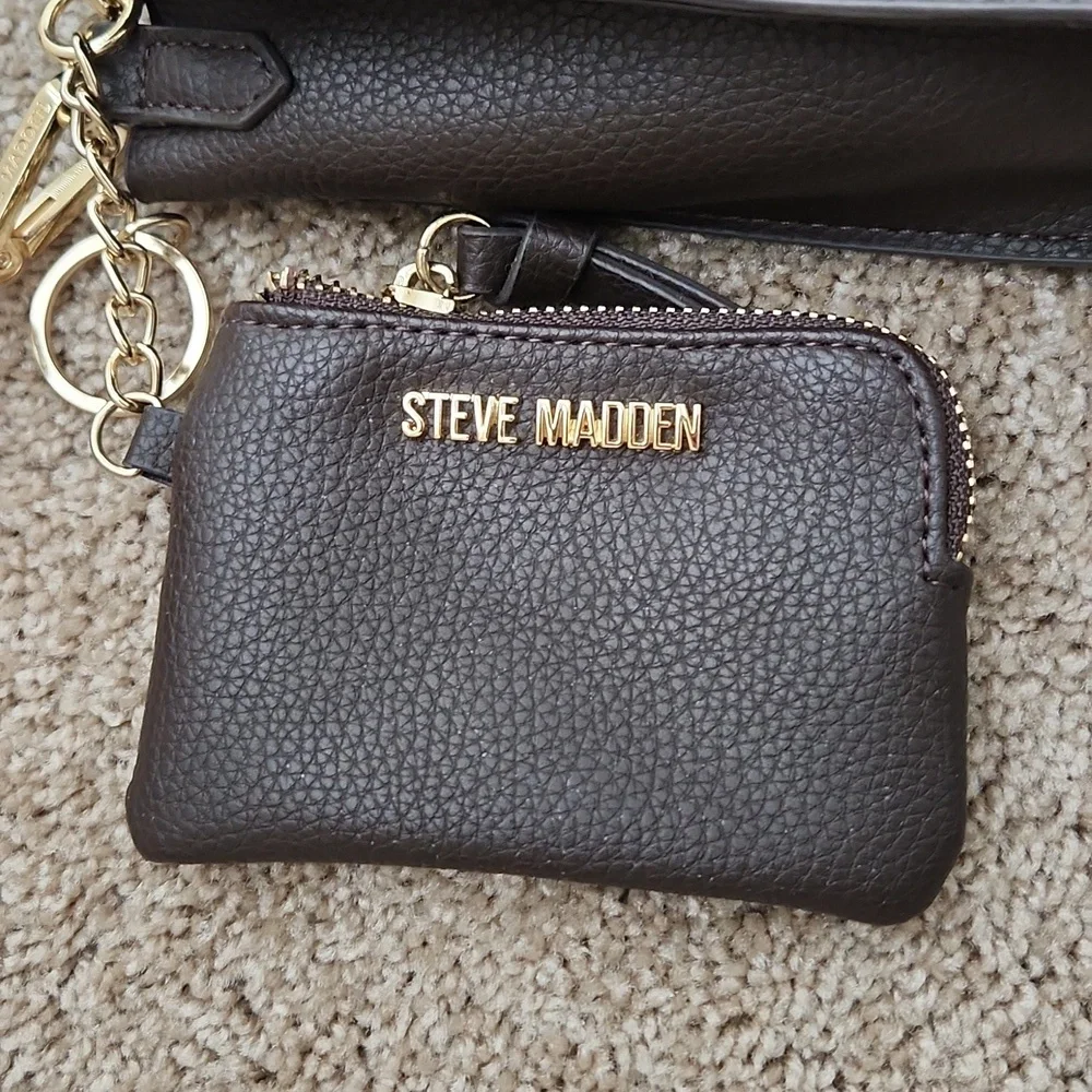 Steve Madden Black Crossbody Bag with Brown Strap - Picture 4 of 8